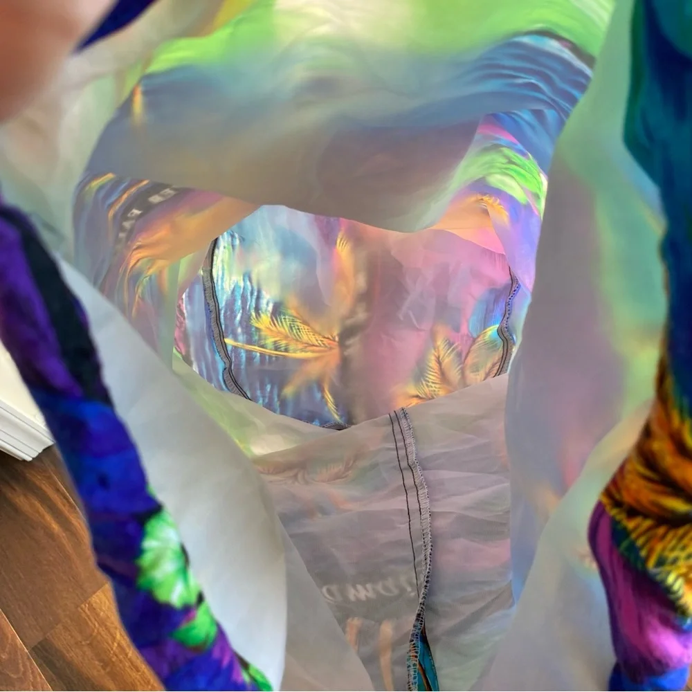 4/$20 Jamaica Caribbean Drawstring Lined Bucket Bag
